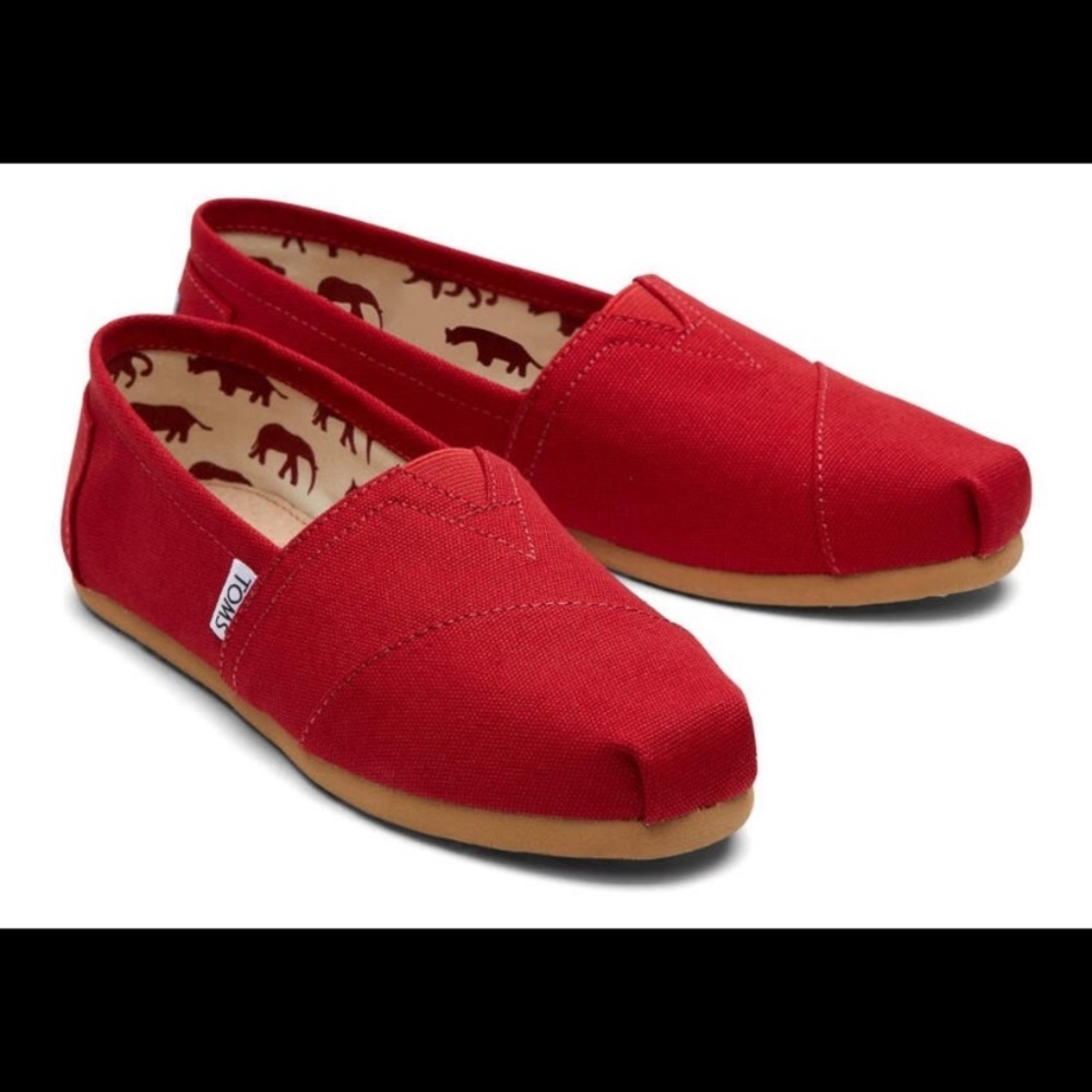 TOMS Women’s Classic Alpargata in Red (Size 8.0)
